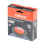 Timco Angle Grinder Bevel Brush 115mm - Crimped Steel Wire