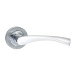 Timco Edleston Lever On Rose Handles - Polished & Satin Chrome