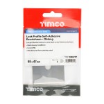 Timco Lock Profile Self-Adhesive Escutcheon - Oblong - Polished Stainless Steel