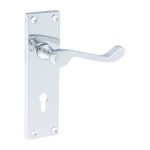 Timco Victorian Scroll Lock Handles - Polished Chrome