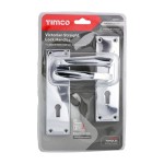 Timco Victorian Straight Lock Handles - Polished Chrome