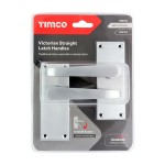 Timco Victorian Straight Latch Handles - Satin Chrome