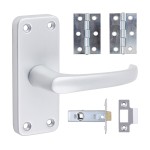 Timco Contractors Lever Latch Door Pack - Satin Anodised Aluminium