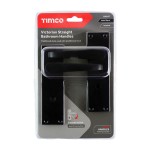 Timco Victorian Straight Bathroom Handles - Matt Black