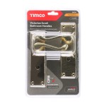Timco Victorian Scroll Bathroom Handles - Polished Brass