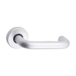 Timco Contractors Lever On Rose Handles - Satin Anodised Aluminium