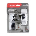 Timco Victorian Scroll Latch Handles - Polished Chrome