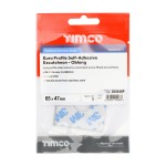 Timco Euro Profile Self-Adhesive Escutcheon - Oblong - Polished Stainless Steel