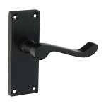 Timco Victorian Scroll Latch Handle - Matt Black