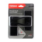 Timco Victorian Scroll Latch Handle - Matt Black