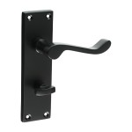 Timco Victorian Scroll Bathroom Handles - Matt Black