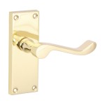 Timco Victorian Scroll Latch Handles - Polished Brass
