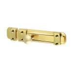 Timco Contract Flat Section Bolt - Polished Brass