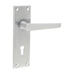 Timco Victorian Straight Lock Handles - Satin Chrome