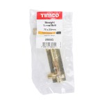 Timco Straight Barrel Bolt - Polished Brass