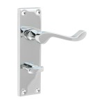 Timco Victorian Scroll Bathroom Handles - Polished Chrome