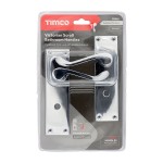 Timco Victorian Scroll Bathroom Handles - Polished Chrome
