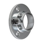 Timco Locking End Sockets For Round Tubes 25mm - Polished Chrome