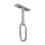 Timco Centre Brackets For Oval Tubes 30 x 15mm - Polished Chrome