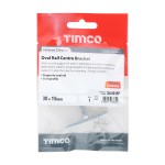 Timco Centre Brackets For Oval Tubes 30 x 15mm - Polished Chrome