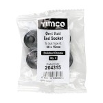 Timco End Sockets For Oval Tubes 30 x 15mm - Polished Chrome