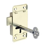 Timco Small Cupboard Locks 64 x 32mm - Electro Brass