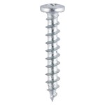 Timco Window Fabrication Screws Shallow Pan with Serrations Phillips - Zinc