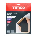 Timco Wet & Dry Sanding Sheets 230 x 280mm - Mixed - Black