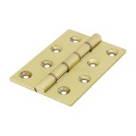 Timco Double Phosphor Bronze Washered Butt Hinge - Solid Brass - Polished Brass