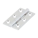 Timco Solid Drawn Hinge - Solid Brass - Polished Chrome