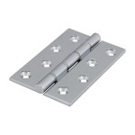 Timco Double Stainless Steel Washered Butt Hinge - Solid Brass - Polished Chrome