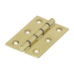 Timco Double Steel Washered Butt Hinge - Solid Brass - Polished Brass