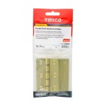 Timco Double Steel Washered Butt Hinge - Solid Brass - Polished Brass