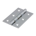 Timco Double Steel Washered Butt Hinge - Solid Brass - Polished Chrome