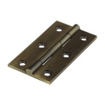 Timco Solid Drawn Hinge - Solid Brass - Antique Brass