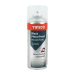 Timco Black Metal Paint - Smooth Finish 380ml