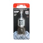 Timco Drill End Brush 25mm - Crimped Steel Wire