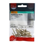 Timco Cup Hooks - Square - Electro Brass