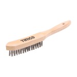 Timco Wooden Handle Scratch Brush 3 Rows - Steel
