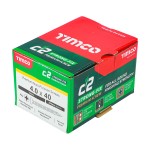 Timco C2 Strong-Fix 4mm Double Countersunk Woodscrews Pozi - Yellow