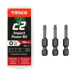 Timco C2 Clamp-Fix 4 x 40mm Double Countersunk Woodscrews 1200 Piece - Yellow