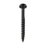 Timco Rainwater Woodscrews Low Profile Pan Pozi Black