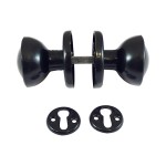 Timco Plastic Rim / Mortice Knob Set - Black
