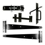 Timco Side Gate Kit - Suffolk Latch - Black