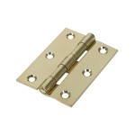 Timco Plain Butt Hinge - Fixed Pin (1838) - Electro Brass