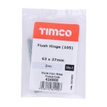 Timco Flush Hinge (105) - Zinc