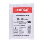 Timco Flush Hinge (105) - White