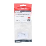 Timco Flush Hinge (105) - White