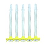 Timco Collated Light Section Self Drilling Screws Countersunk, Wing Tip - Zinc