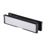 Timco Intumescent Letterbox - Satin Anodised Aluminium - Black Frame